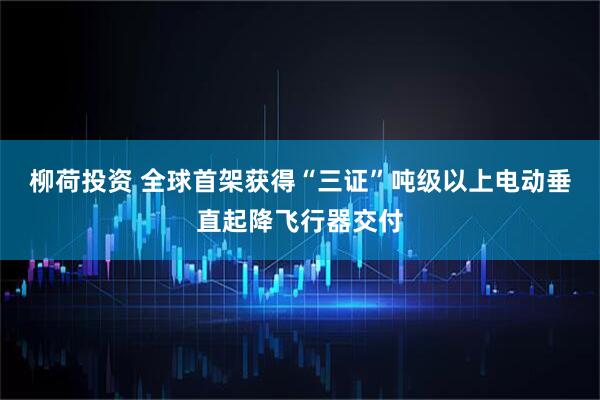 柳荷投资 全球首架获得“三证”吨级以上电动垂直起降飞行器交付